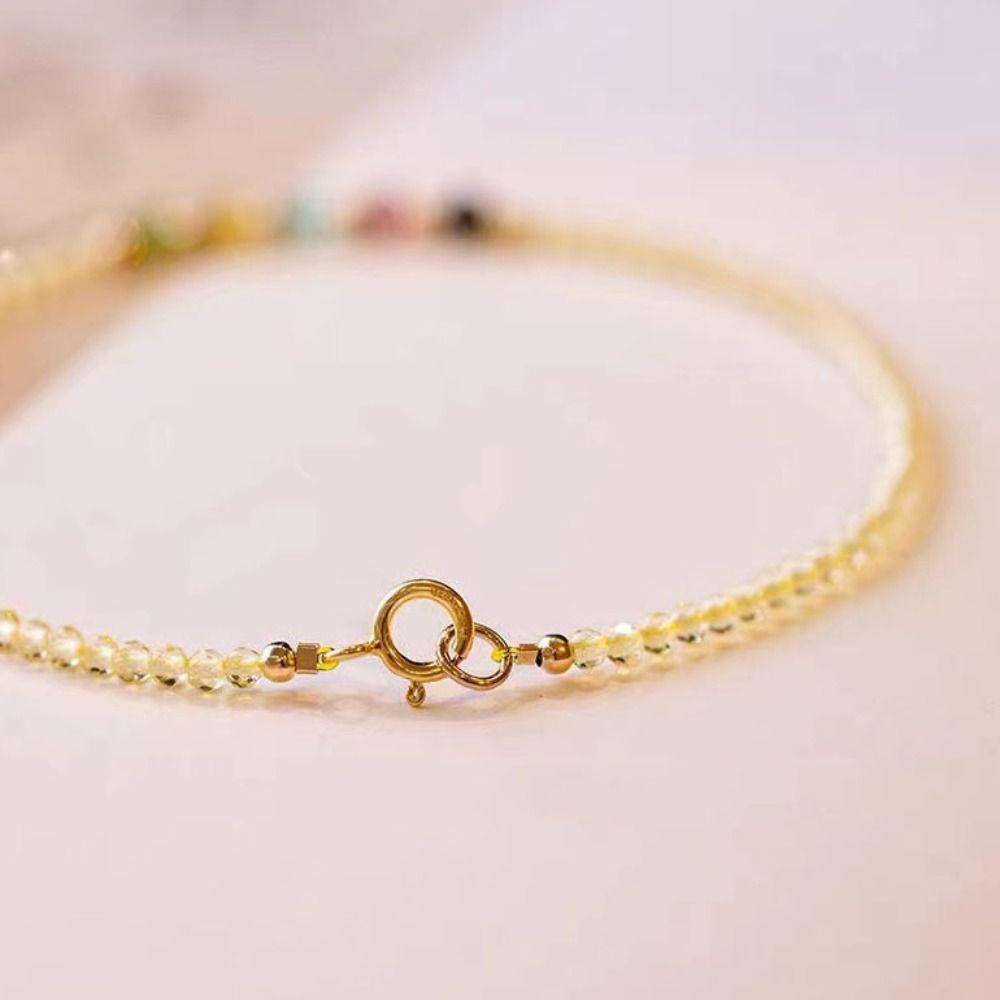 Waterproof Wealth Attraction Bracelet Jewelry Citrine Get Rich Bangle  Female Lady Girl