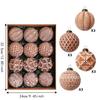 12PCS 8cm Christmas Ornament Ball Set Brown Vintage Style Christmas Tree Pendant Shatterproof Xmas Tree Ornaments