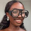 Yellow Oversized Pilot Sunglasses Women Luxury Designer Wide Square Gradient Sun Glasses Trendy Big Frame