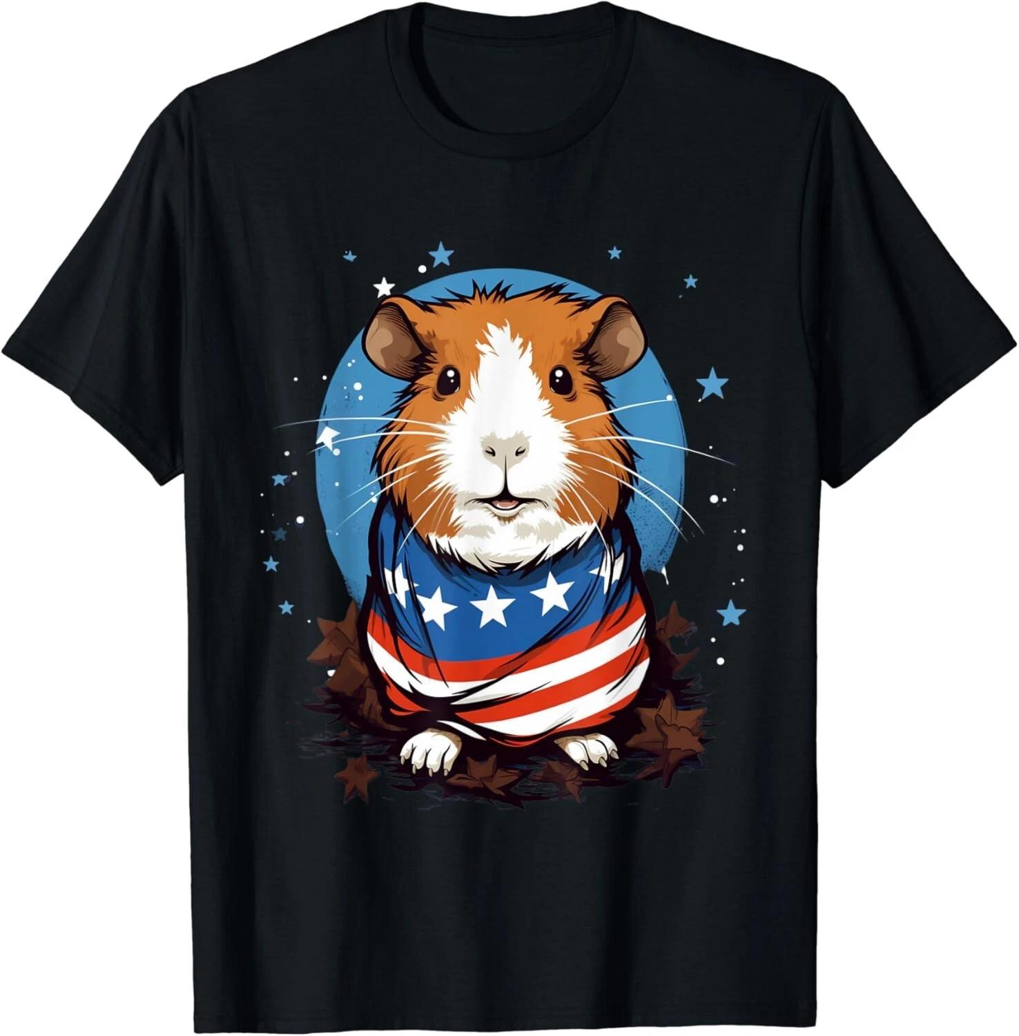 

Guinea Pig Patriot: USA Flag Whiskers & Paws Gift Unisex T-Shirt M