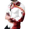 Eagle Graphic Long Sleeve Shirt, Trendy Casual Button-Up