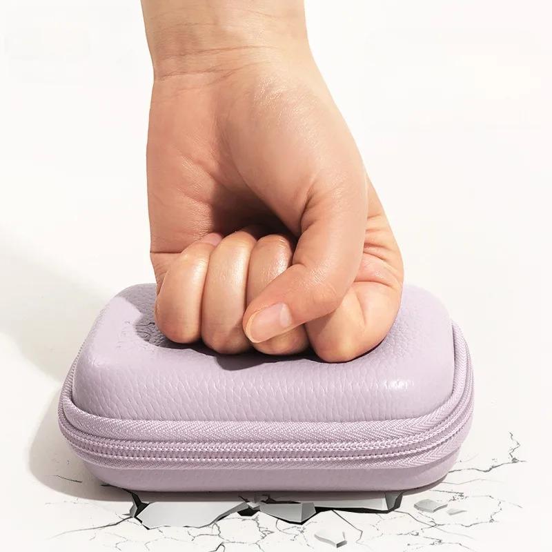 PU Leather Hard Shell Digital CCD Camera Case Small Travel Cameras Storage Holder Bag for SD Card Camera Accessories