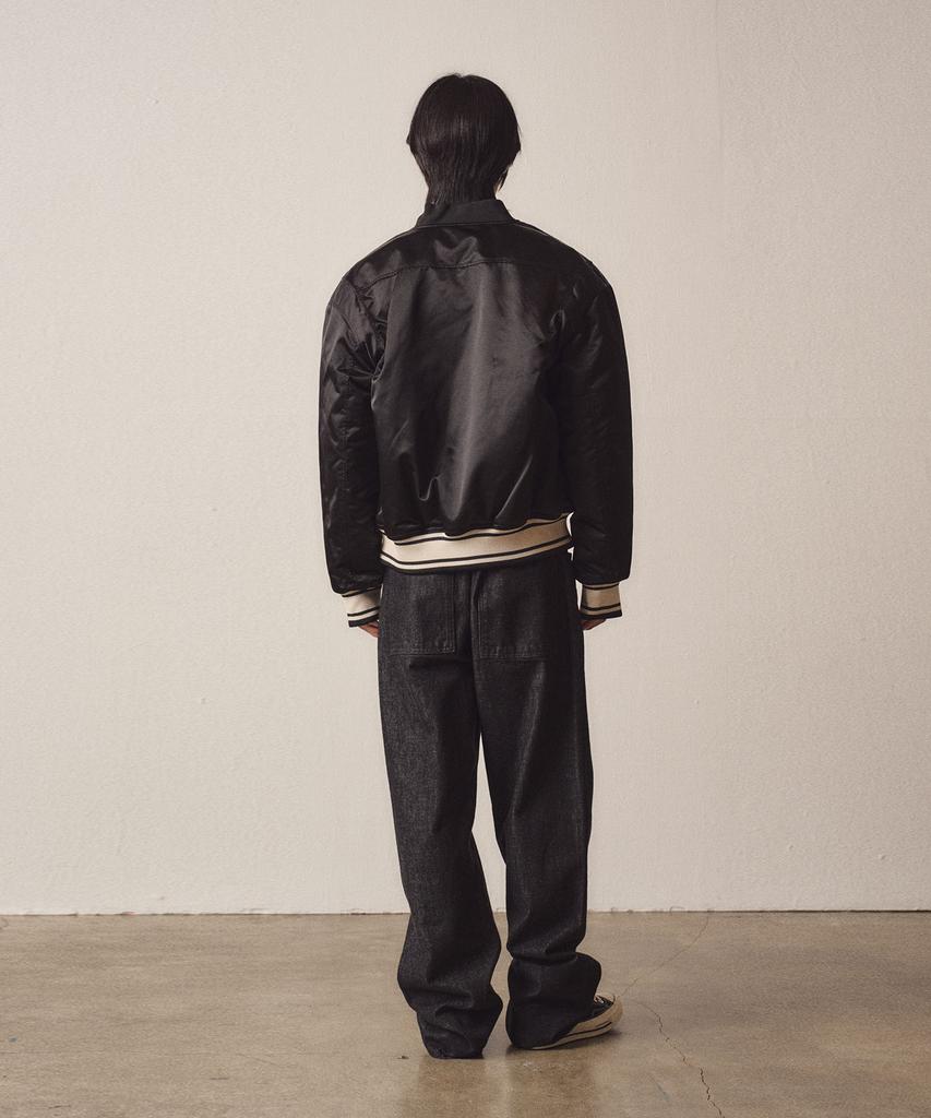 Ezio Satin Soft Glossy Varsity Jumper