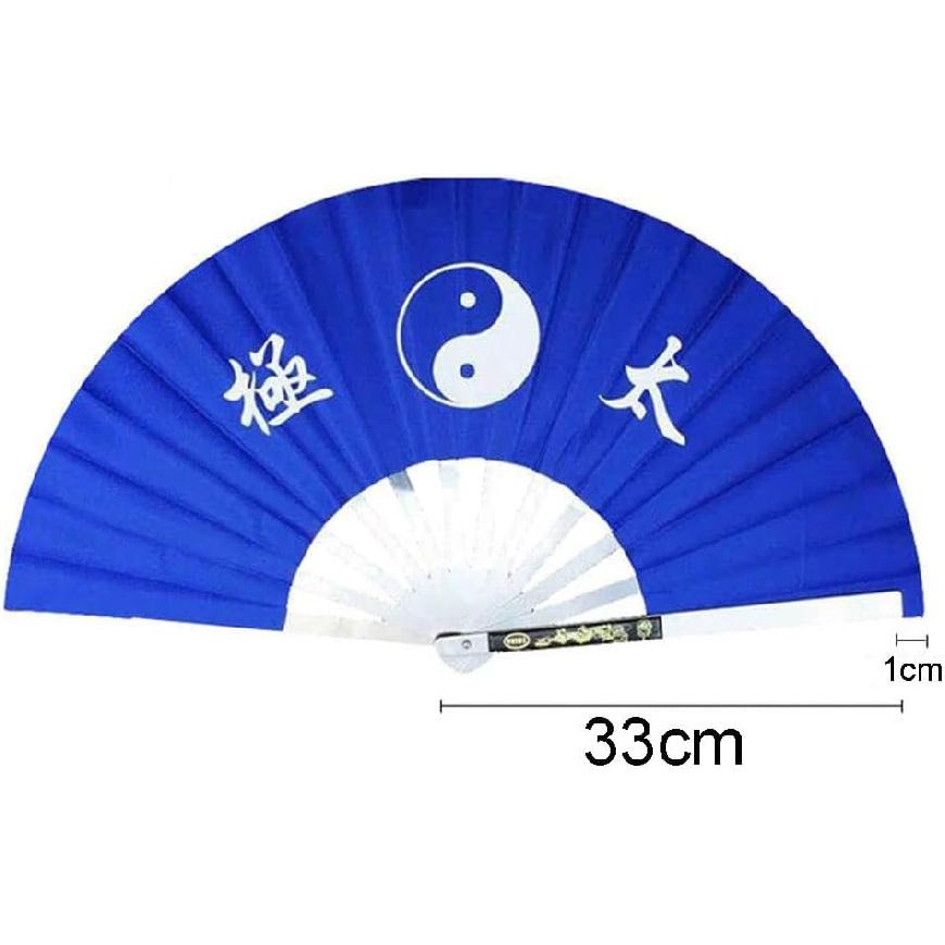 Stainless Steel Tai Chi Fan Decorative Folding Fans Chinese Kung Fu Fan for Performance Dance, Arts Dance, Training, Sports, Decorations, Festival,