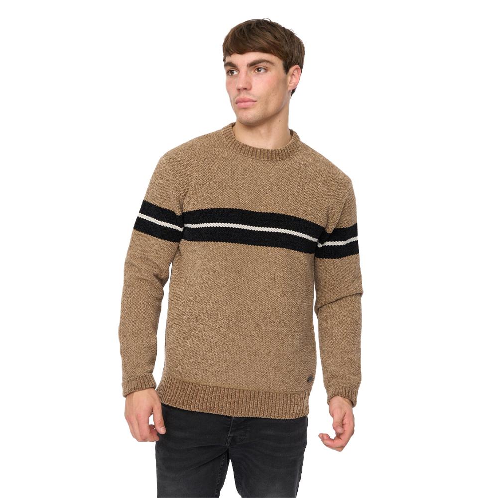 Crosshatch Mens Roundall Chenille Knitted Jumper