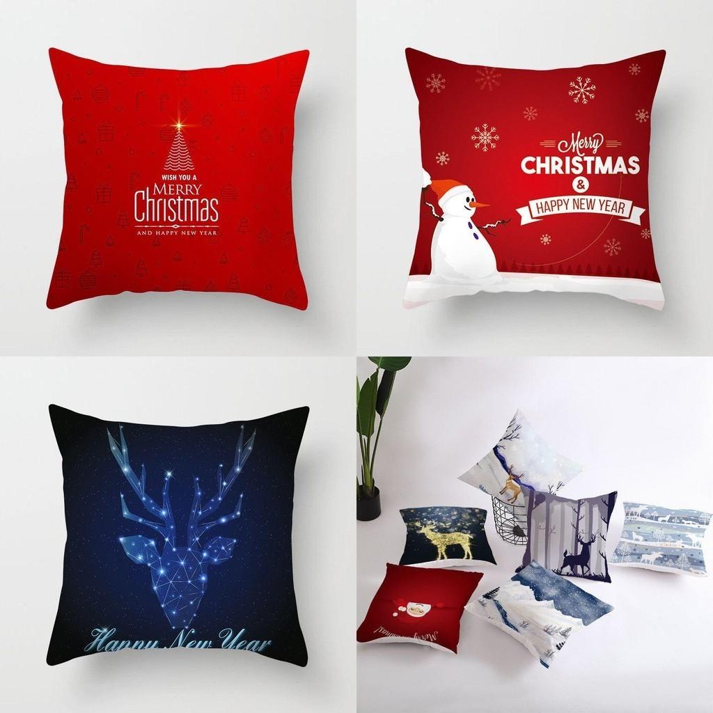 Cozy Christmas Cushion Cover In Soft Peach Skin Velvet For Festive Home Decor
