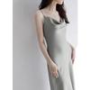 Satin Camisole Skirt Women's Summer Sheath Dress Fancy Satin Satin Sling Dress