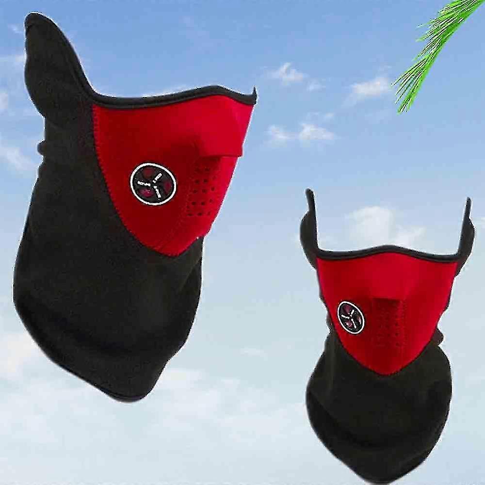 2 Stück wiederverwendbare Staubschutz-Gesichtsmaske, für Outdoor-Aktivitäten, Rot