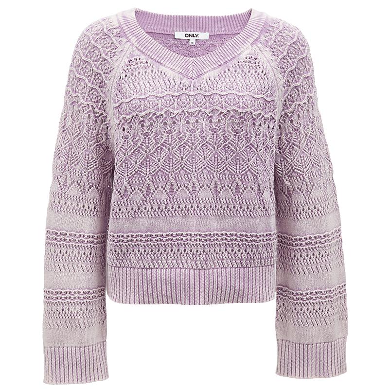 

ТОЛЬКО Женский кардиган V-образного выреза ажурной вязки XS