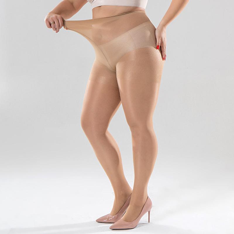 Frühling Herbst 40D Damen Übergröße T-Schritt Reißfeste Strumpfhose Hohe Taille Strumpfhose Anti-Haken Super Elastisch Sexy Nylonstrumpf