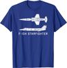 F104 Starfighter Düsenflugzeug Silhouette Herren T-Shirt Kurzarm Lässig 100% Baumwolle Rundhalsausschnitt Sommerhemden