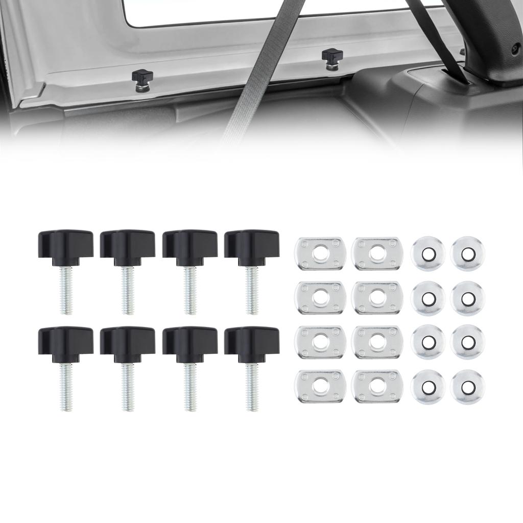 10 Stück Hardtop-Schraube Schnellverschluss-Bolzenmuttern-Set Passend für JEEP Wrangler JK Auto Hartdach Schuppen Demontage Innenzubehör
