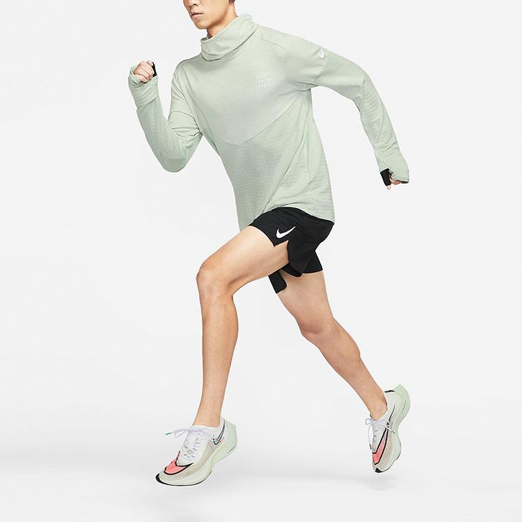 Nike Therma-FIT Run Division Reflective Warm-Up Mock Neck T-Shirt Men Tops Water-Blue DD6121-017