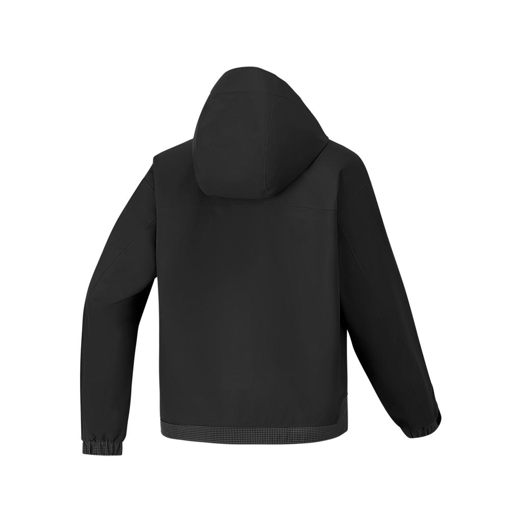 Skechers Outdoor Sports Fashion Simple Loose Hooded Hiking Jacket Women Jacket Carbon-Black P125W001-0018