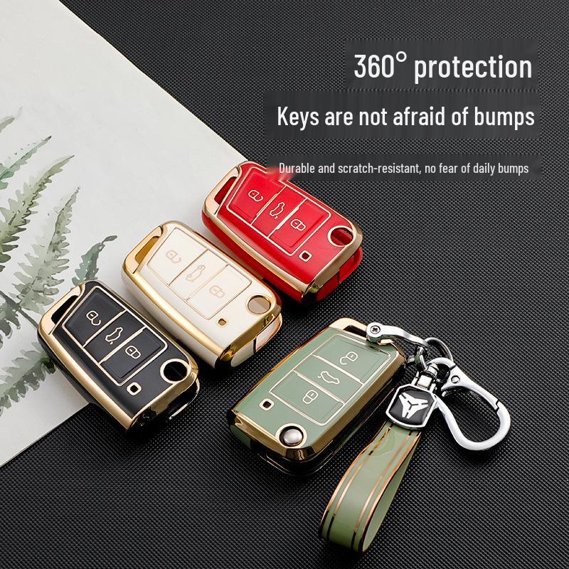 Volkswagen Key Case: Compatible with Sagitar, Tiguan, Bora, POLO, Lamando, Passat, Lavida, Tayron X.