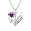 Heart-Shaped Mum Necklace - Fashionable European & American Style, Niche Design, Perfect for Mother's Day Gift.