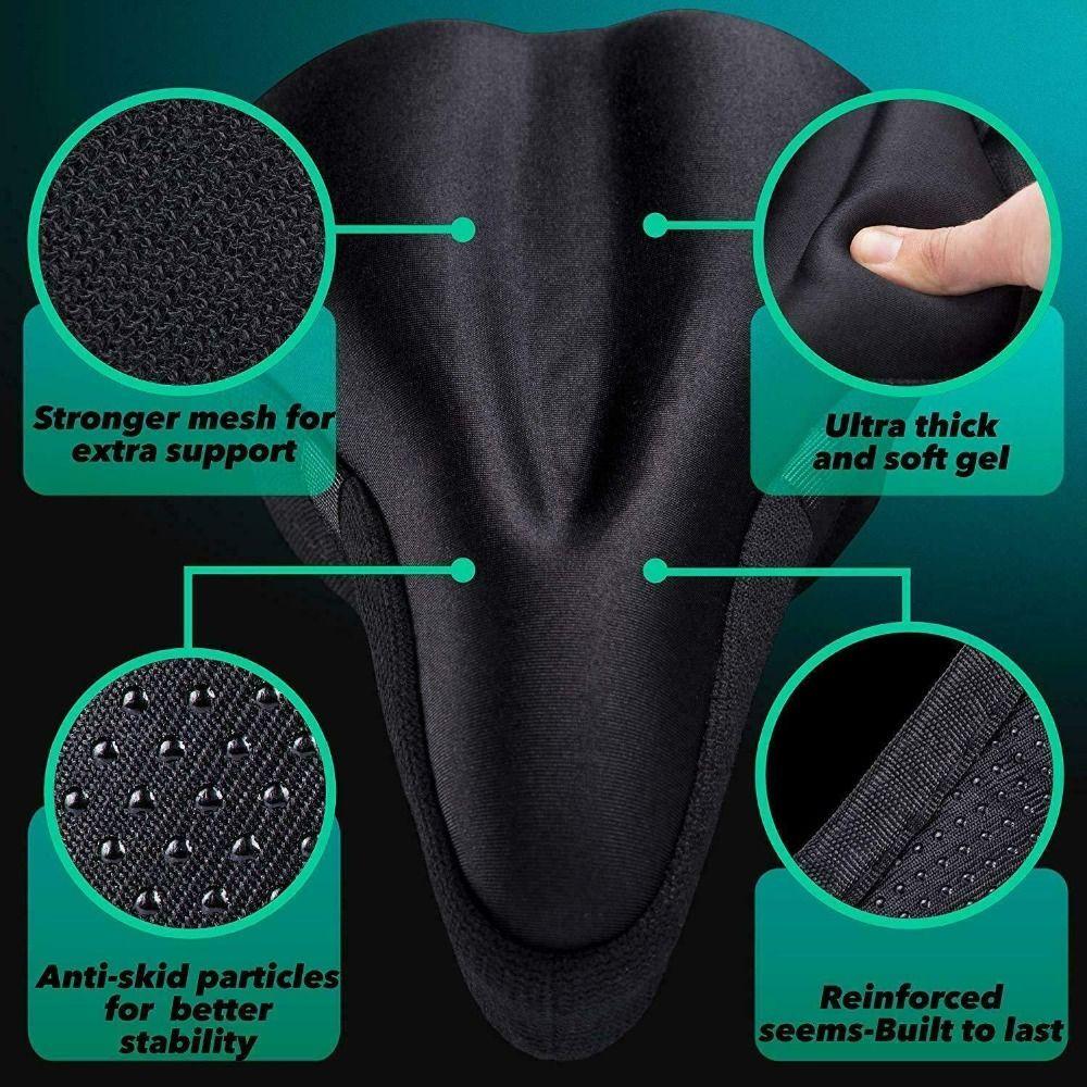 Gel Pad Waterpoof Widen Bike Saddle Cover Bike Seat Cushion Bicycle Cushion Cycling Accessories