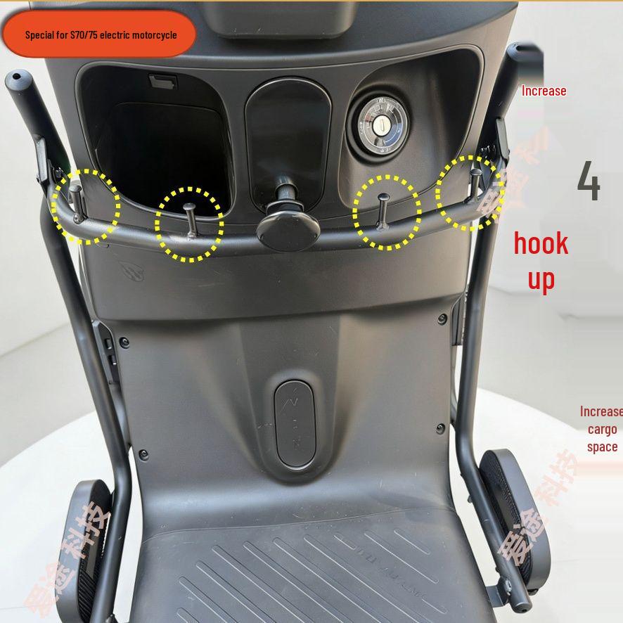 Guardrail Bumper and Cargo Rack for Luyuan S70/75 Electric Motorcycle