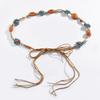 Boho Style Flowers Weaving Knotted Ethnic Style Handmade Wooden Beads Women's Belt Leisure Vacation Style Beautiful Waist Rope