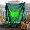 Flannel Blanket Celtic FC Print Custom Name Text Soft Throw for Sofa Bed