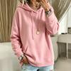Women's Casual Color Loose Fit Long Sleeve Hoodie Pullover Top