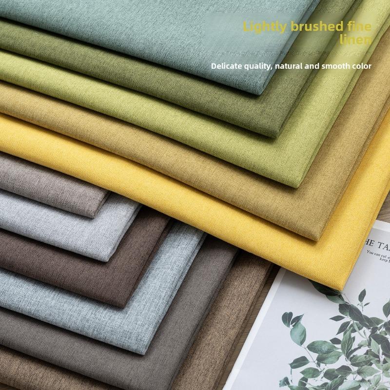 Thickened Plain Linen Fabric By The Meter for Sofa Cloth Cover Seat Cushion Throw Pillow Tablecloth Diy Sewing Cloth Soft Gray