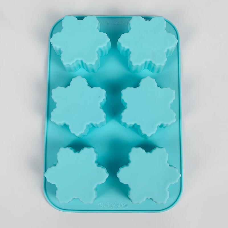 Pabei 6-Hole Snowflake Silicone Mold