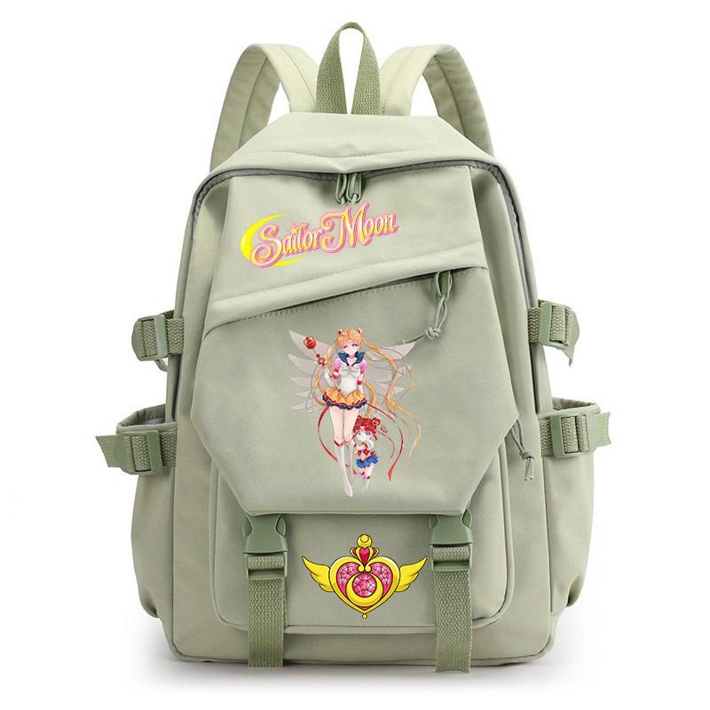 Zaino Stampa Anime Sailor Moon per Ragazzi Studenti Viaggio Leggero in Nylon Borsa Scolastica con Spallacci Imbottiti