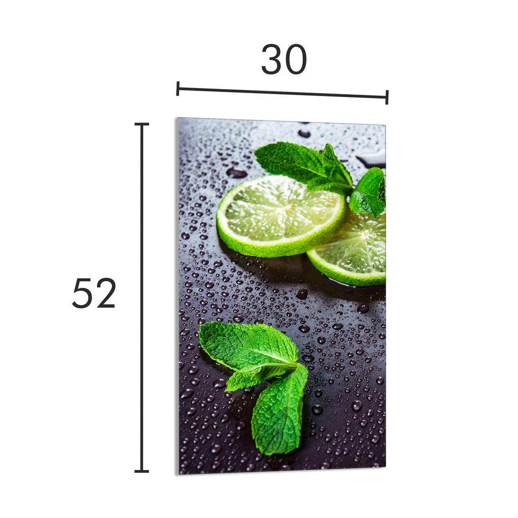 GLAS-SCHNEIDEBRETT 30x52 Limette