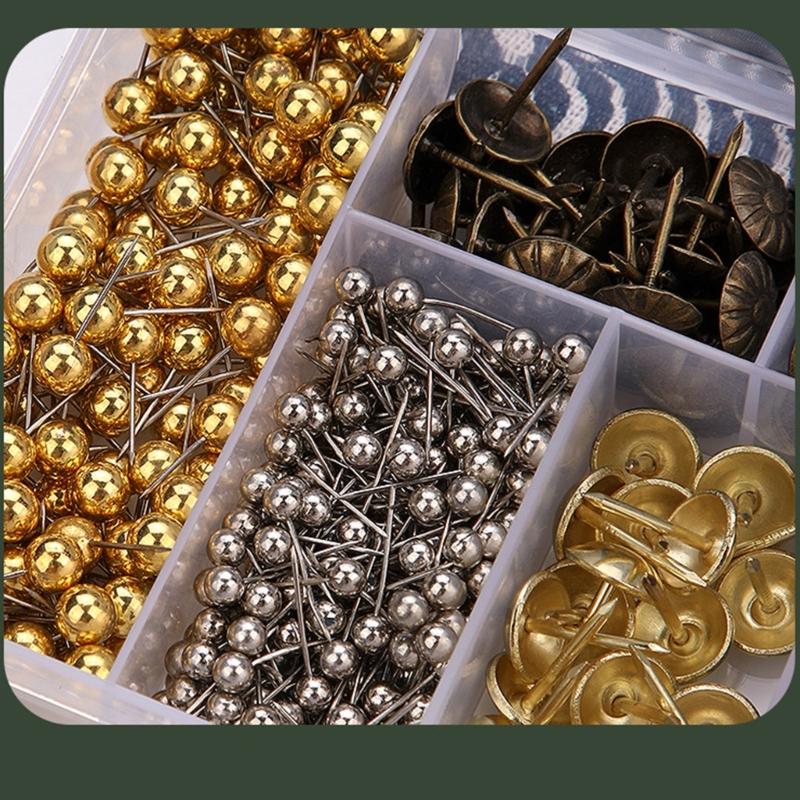 Push Pins Round Head Tacks Poster Pins Map Tacks for World Map Cork Board School Office Supplies