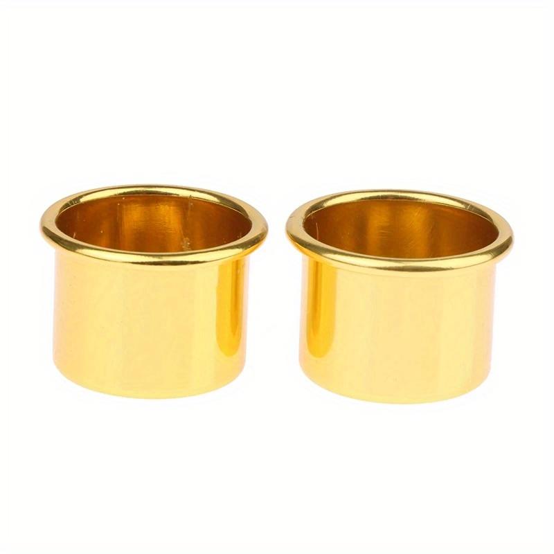10Pcs Mini Round Candle Cup Gold DIY Candlestick Making Tray Holder Container Accessory Aluminium Home Party Decor Parts