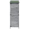Garden Shed Gray 59.5 x 56 x 176.5 cm Solid Spruce Wood