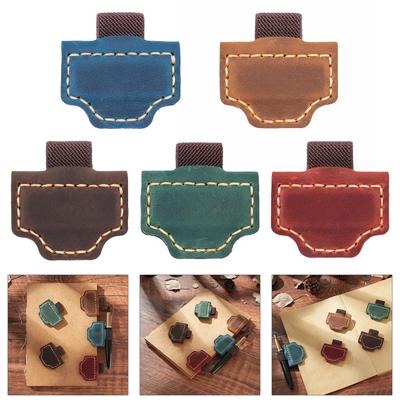 Multifunction Leather Magnetic Book Mark Clip Magnetic Bookmark with Pen Holder Design for Reading Magnetic Bookmarks
