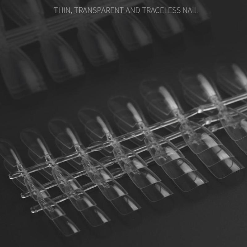 120/240/504 ks Full Cover Press On Tipy na nehty Stiletto Mandle Čtvercové Rakvička Francouzské Falešné Odmočovací Gelové Tipy na prodlužování nehtů