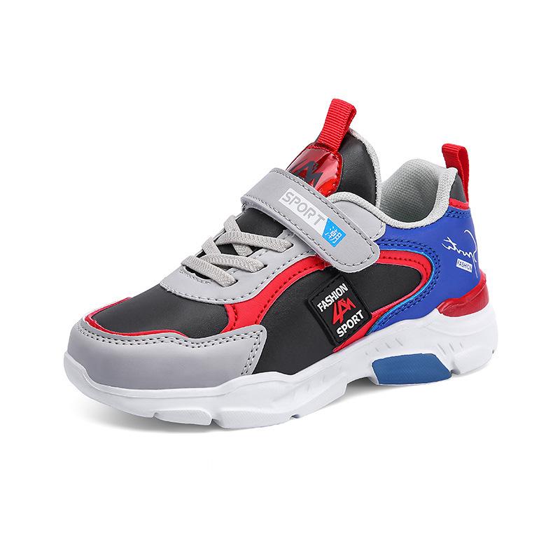 Boys Shoes 2025 Autumn and Winter Leather Non-slip Children's Sports Shoes Medium and Large Children's Boys Running Shoes