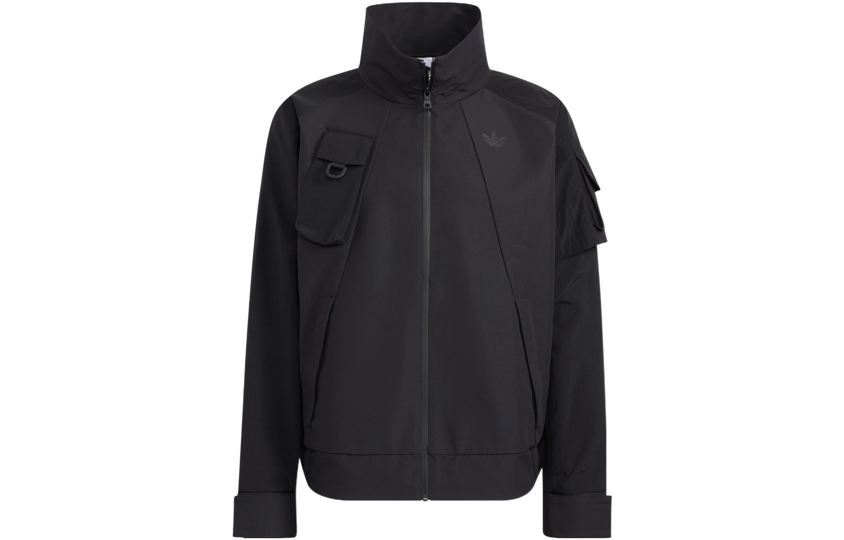 

Adidas Originals IM Jackets Men s Black Stand Collar Moderate Straight Fit HE6606 XS