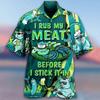 2026New Summer Men's Beach Shirt Cartoon Fruit 3D Printed Cuban Collar Short Sleeve Hawaiian Vacation Top Large