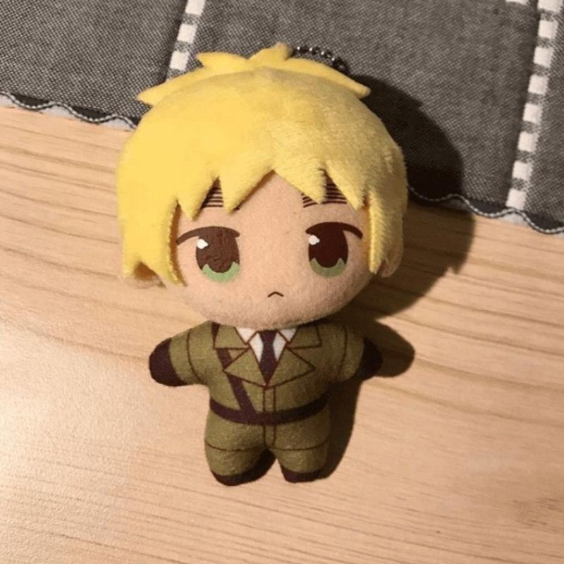 Hetalia Axis Powers Anime Aph Peluche 10cm Ensemble Jouet en Peluche Porte-clés Pendentif Mignon Objet de Collection Cadeau Pour Amateurs de Anime Fans 10cm