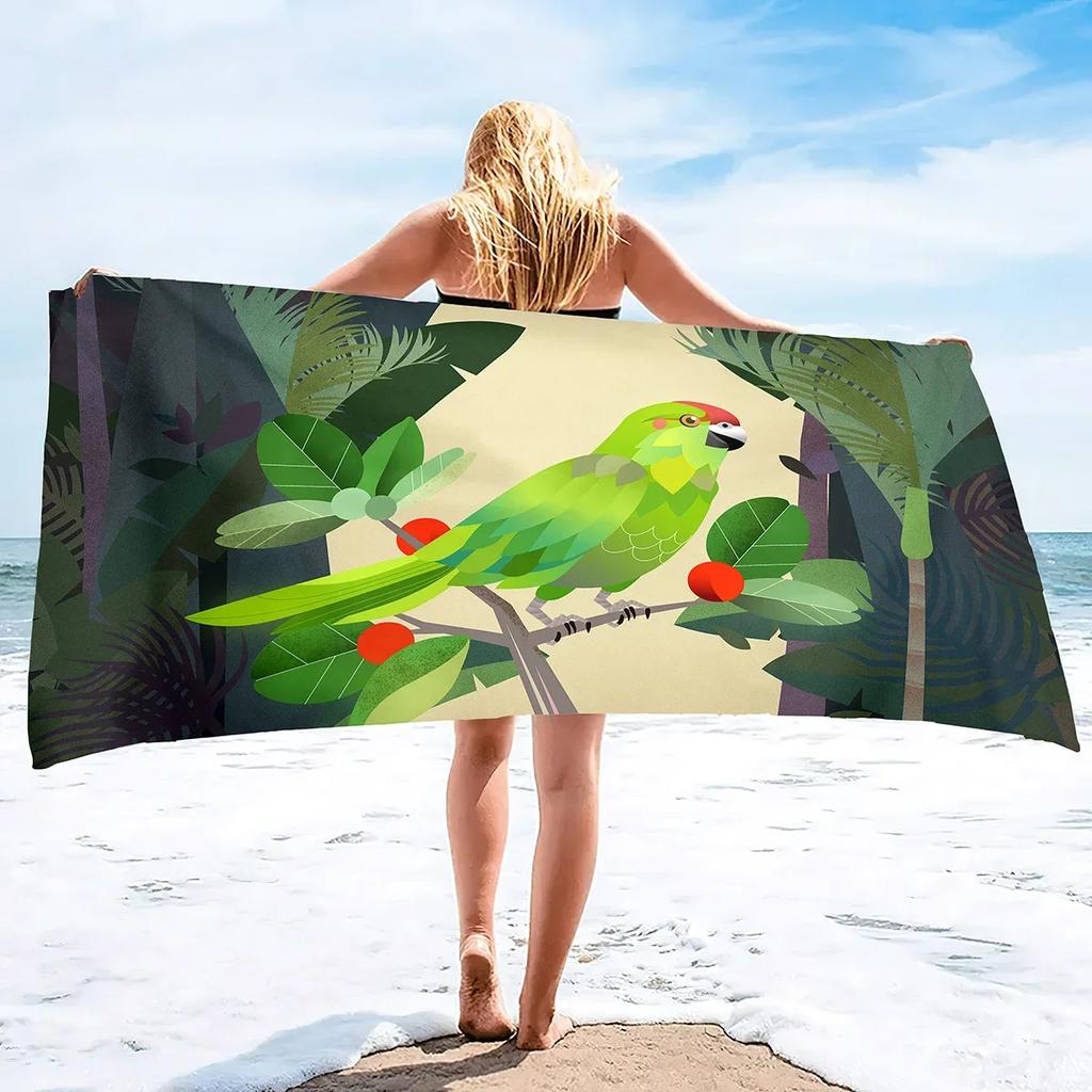 Beach Towel Parrot Oversized Clearance Lightweight Compact Pool Towels, Extra Large Sand Free Super Absorbent Travel Pool Towel