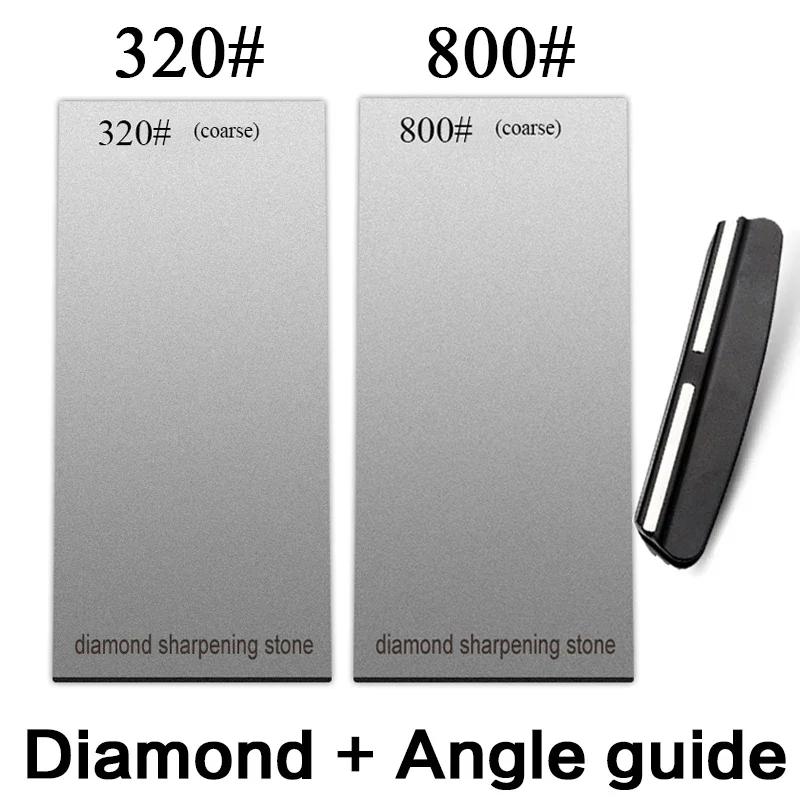 120/600/1500/3000 Grit Diamond Sharpening Stones Knife Sharpener Anti-skid Base Kitchen Knife Sharpening Tool Set Flake Plate