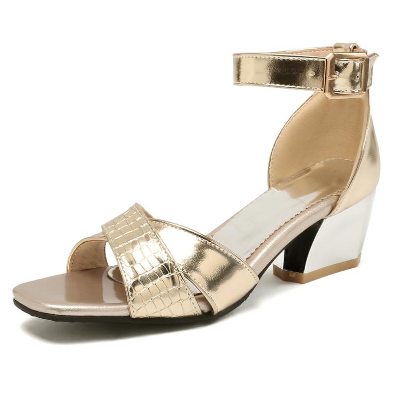 Серебристые Золотые Летние Туфли Для Женщин Модные Каблуки Гладиаторские Сандалии Женские Змеиные Сексуальные Вечерние Свадебные Туфли Женские Большой размер 45 39