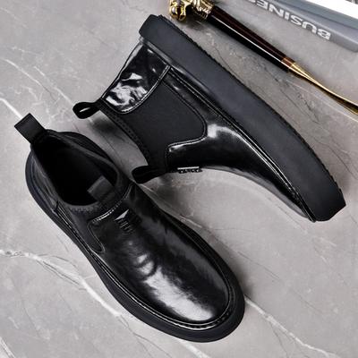 Bottes en Cuir pour Homme 2024 Nouvelles Bottes Chelsea en Cuir Souple Bottes de Travail à Tige Haute Chaussures de Mode pour Homme Botas De Trabajo Hombre