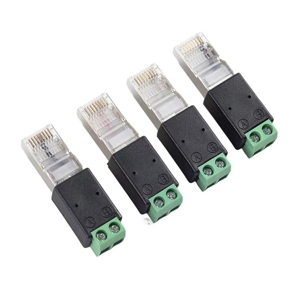 2PIN Terminal RJ45 To RS485 Converter Crystal Head To Terminal Adapter DVR System