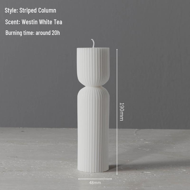 Smokeless White Retro Scented Candle for Weddings & Home Decor