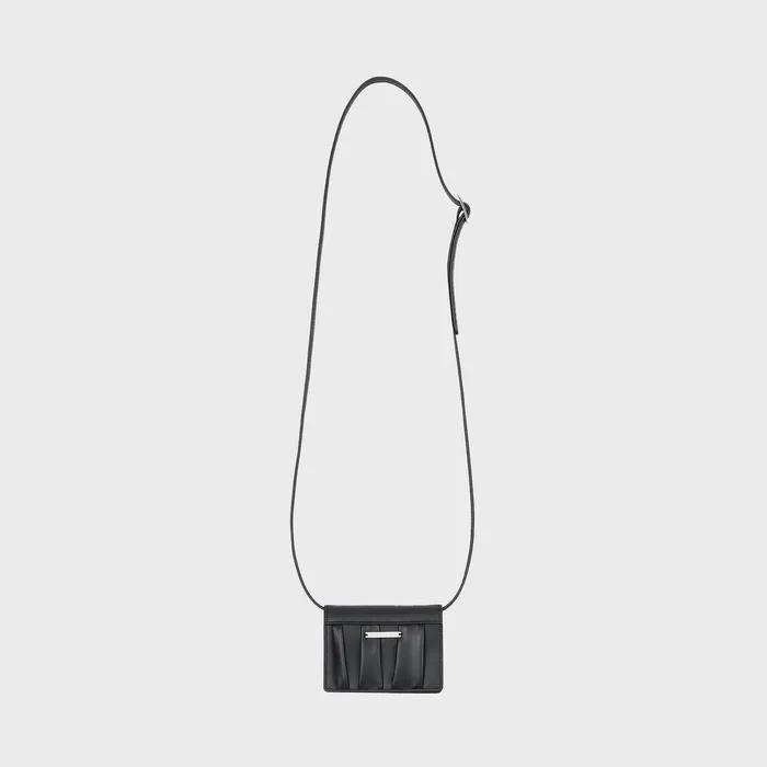 Pleats Wallet Cross Bag BLACK