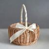 Woven Portable Flower Basket Handmade Natural Simulation Flower Basket Butterfly Festival Rattan Storage Basket