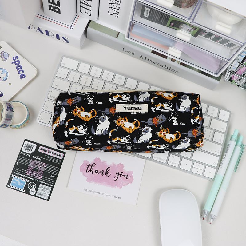Naughty Cat Pencil Case, Large Capacity Pencil Case, Stationery Box, Back-to-school Supplies,