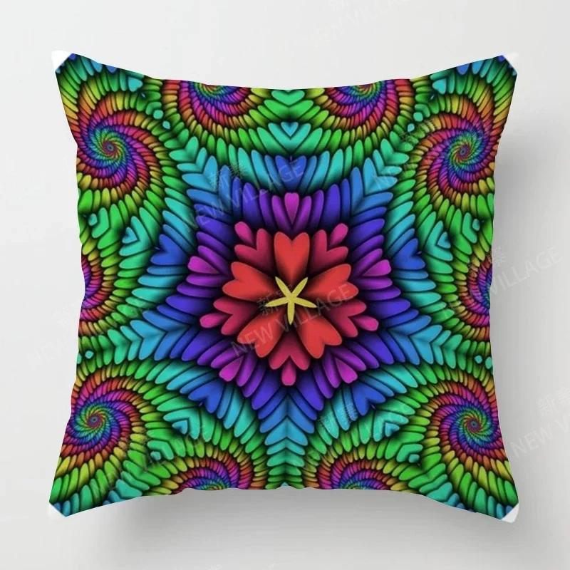 Fall Home Decor Autumn Living Room Throw Pillow Cover Sofa Boho Cushion Cover Mandala