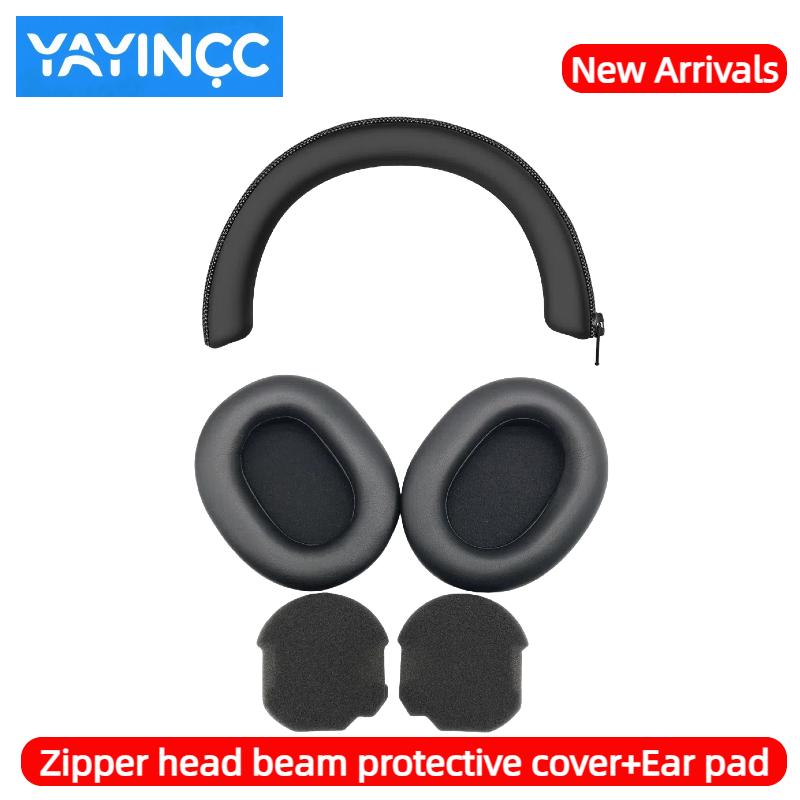 YAYINCC Replacement Protein skin Earpads/Silicone zipper head beam protective cover for Sony WH-1000XM5 Headphones