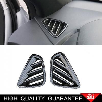 For Hyundai Kona 2018-2022 Carbon Fiber 2X Dashboard Air Vent Outlet Cover Trim